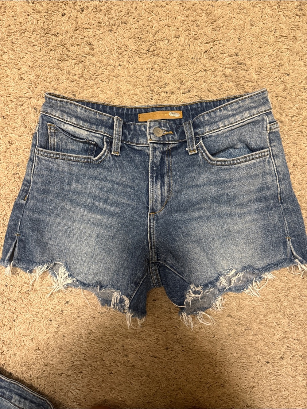 Joe's Jeans Distressed Light Blue Frayed Hem Denim Shorts